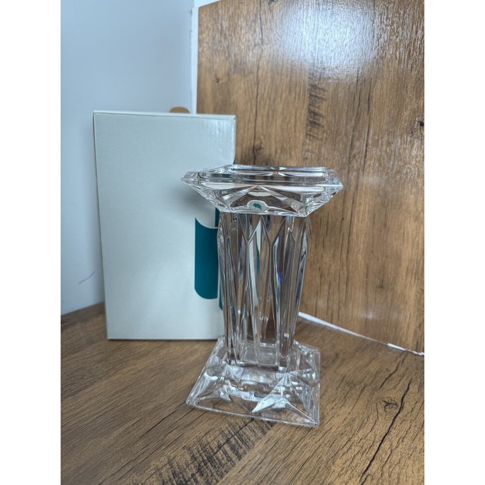 Quad Prism Flower Vase PartyLite Crystal Reversible Candle Holder